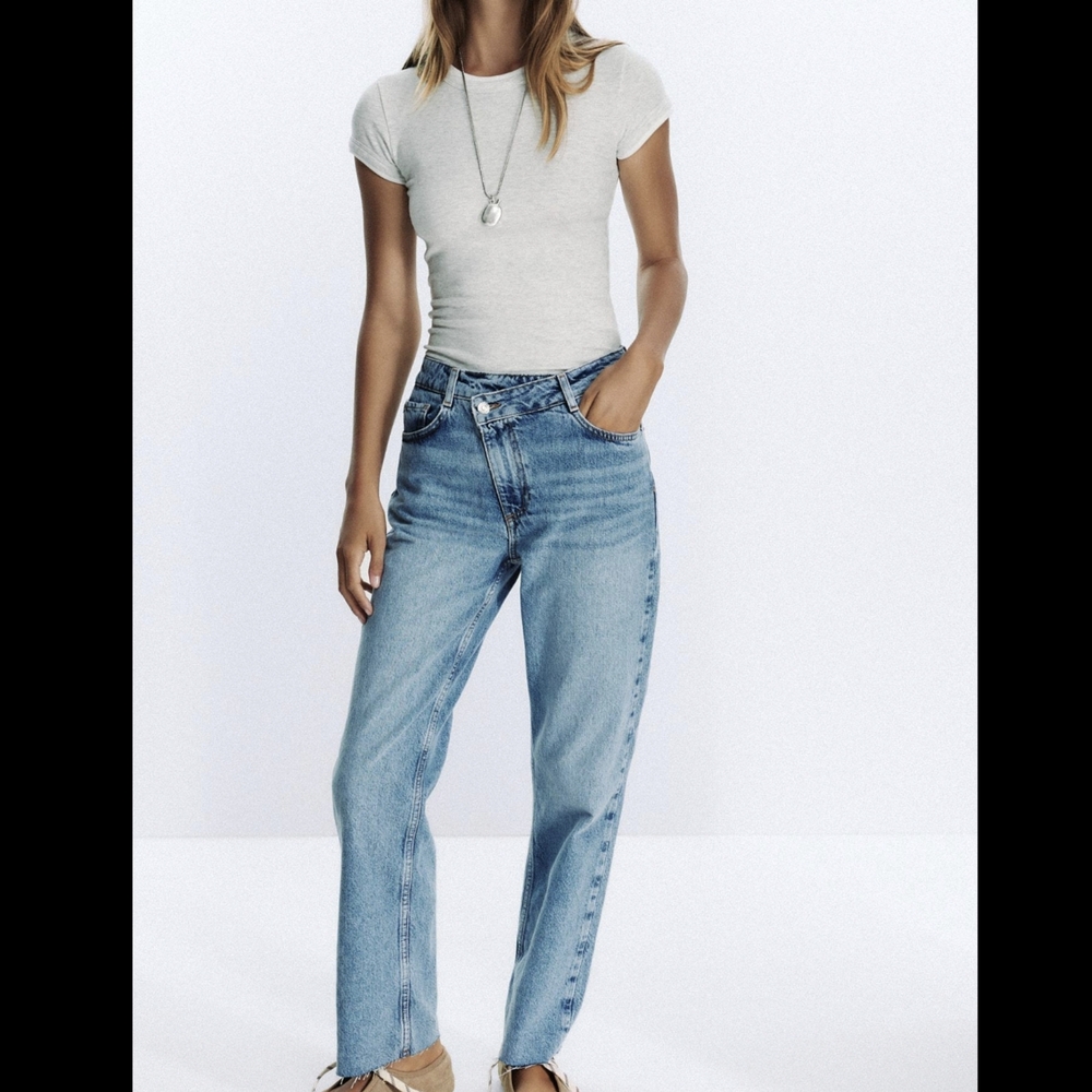 Zara‎ Light Blue Straight Leg Jeans